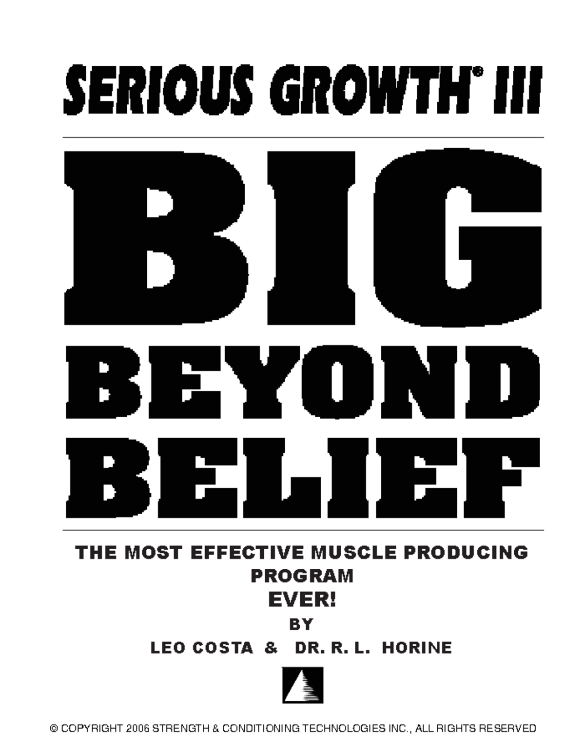 Big Beyond Beliefe Book the most effective muscle producing program