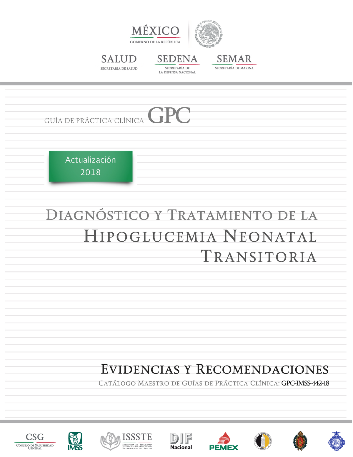 Hipoglucemia Neonatal Gu A De Pr Ctica Cl Nica Gpc Diagn Stico Y Tratamiento De La Studocu