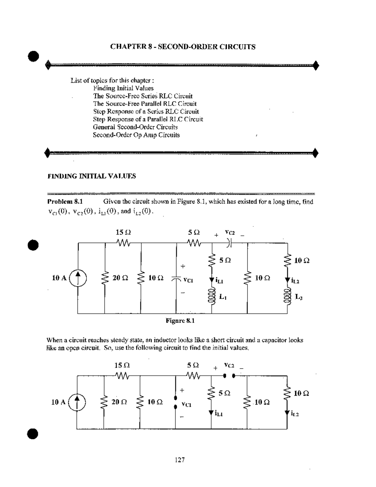 Sadiku Problem Solving Chapter 8 Second Order Circuits - Análise de ...