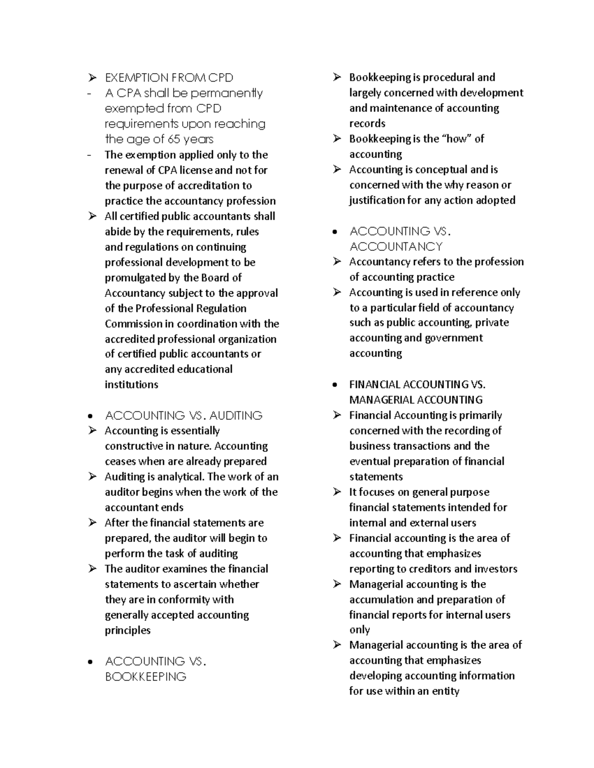 Basic-accounting-notes compress - EXEMPTION FROM CPD A CPA shall be ...
