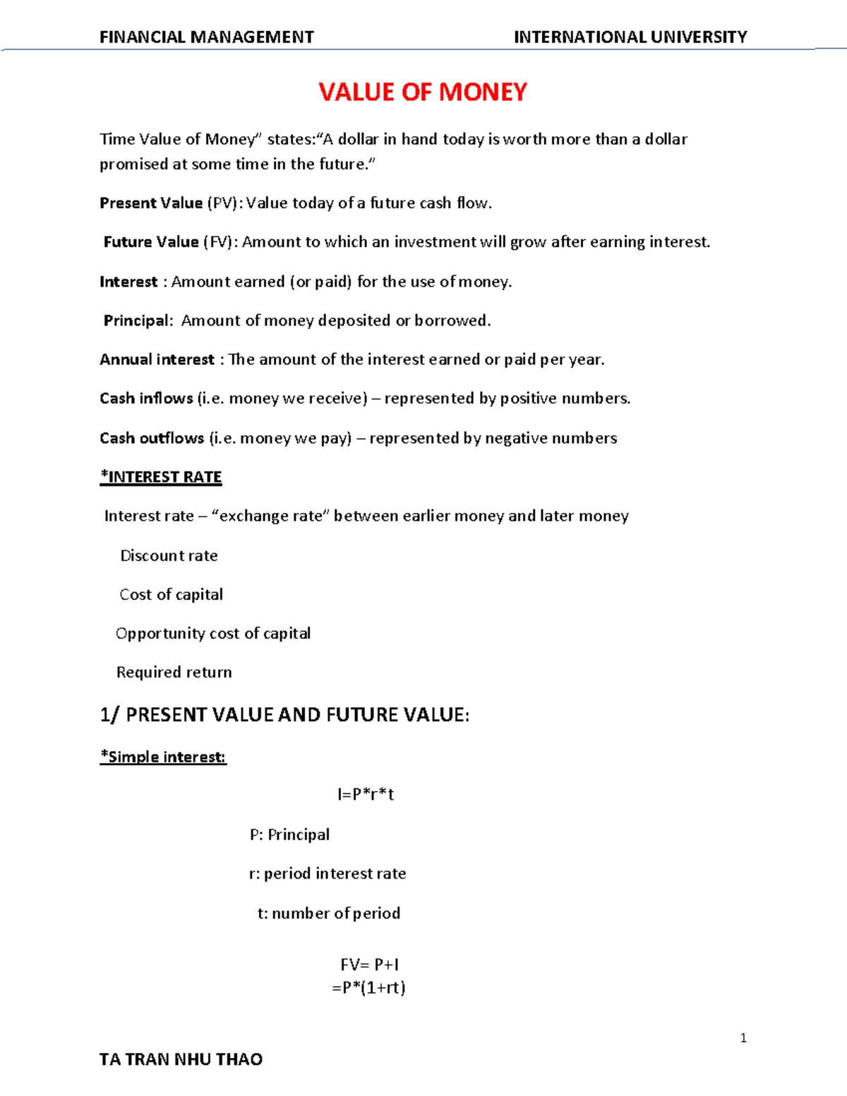 Review FM Mid (TVM+BOND+ Stock)- TNT - FINANCIAL MANAGEMENT ...