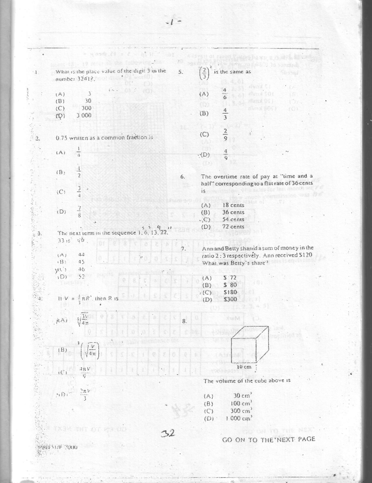 Cxc Multiplechoice 2000 To 2012 1t I C I D L W H R S { L I C P T A C V L L U C A F T H