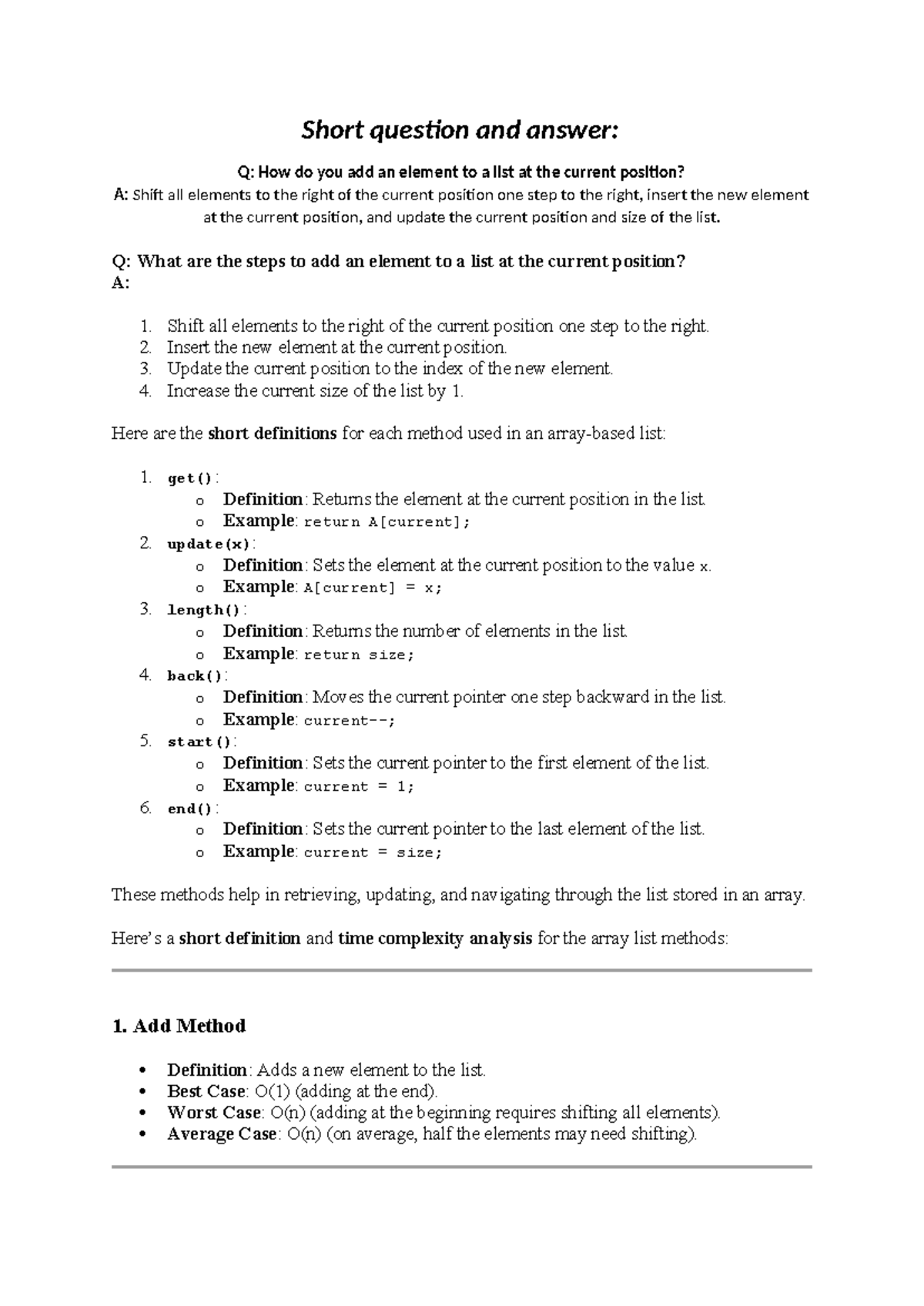 Short question and answer with mcqs - Short question and answer: Q: How ...