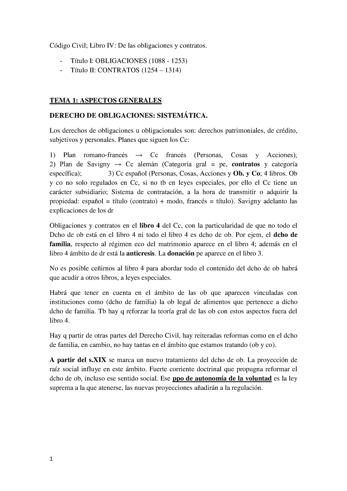 Derecho Civil II 2010 - 2011.1 A 9 - Código Civil; Libro IV: De Las ...