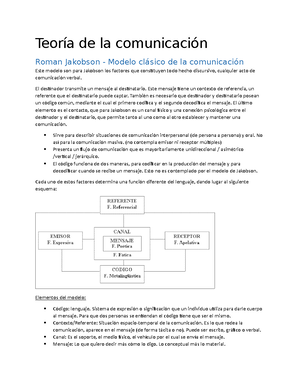 Teoría De La Comunicación Resumen - Teoría De La Comunicación. CLASE 2 ...