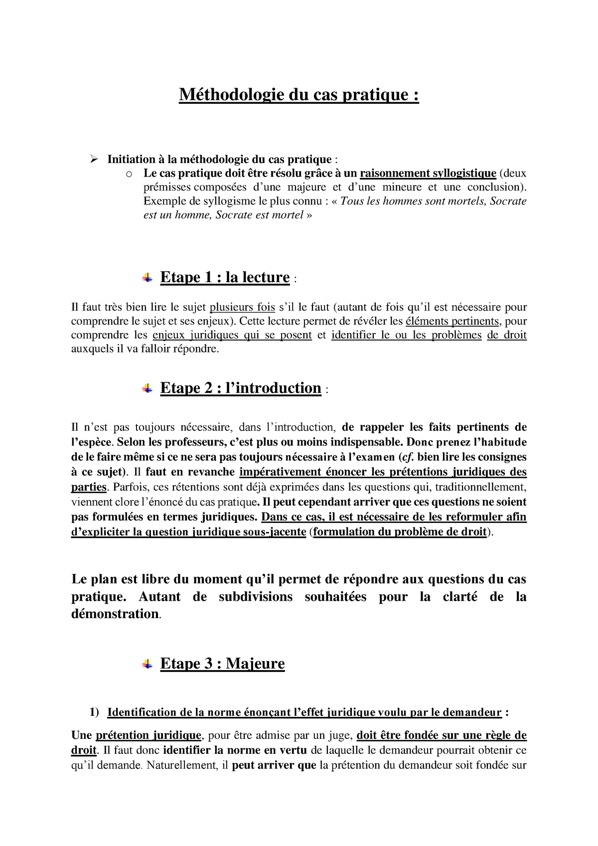 M Thodologie Du Cas Pratique Assas L M Thodologie Du Cas Pratique Initiation La Studocu