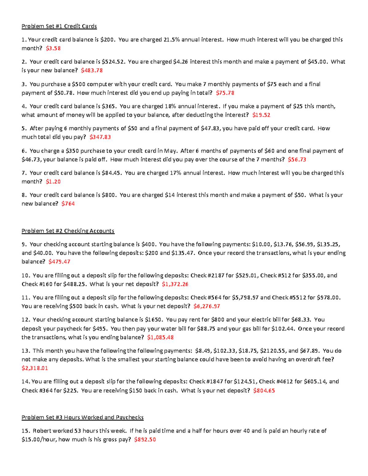 Midterm+Review+Questions+Day+1 - Problem Set #1 Credit Cards Your ...