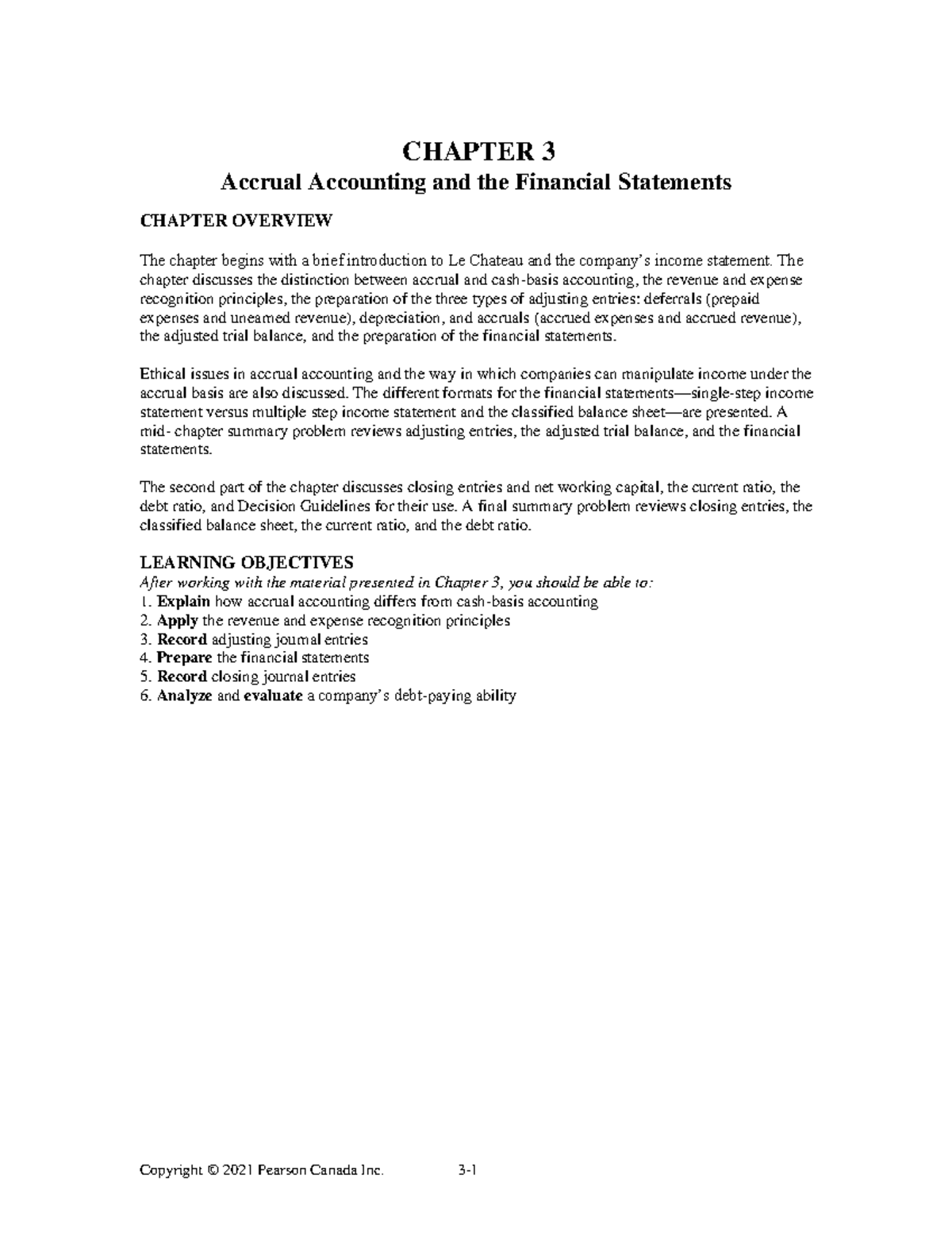 Chapter 3 Notes - CHAPTER 3 Accrual Accounting and the Financial ...