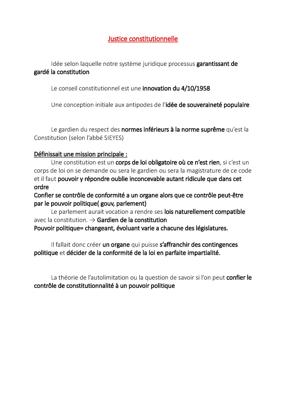 justice constitutionnelle dissertation juridique