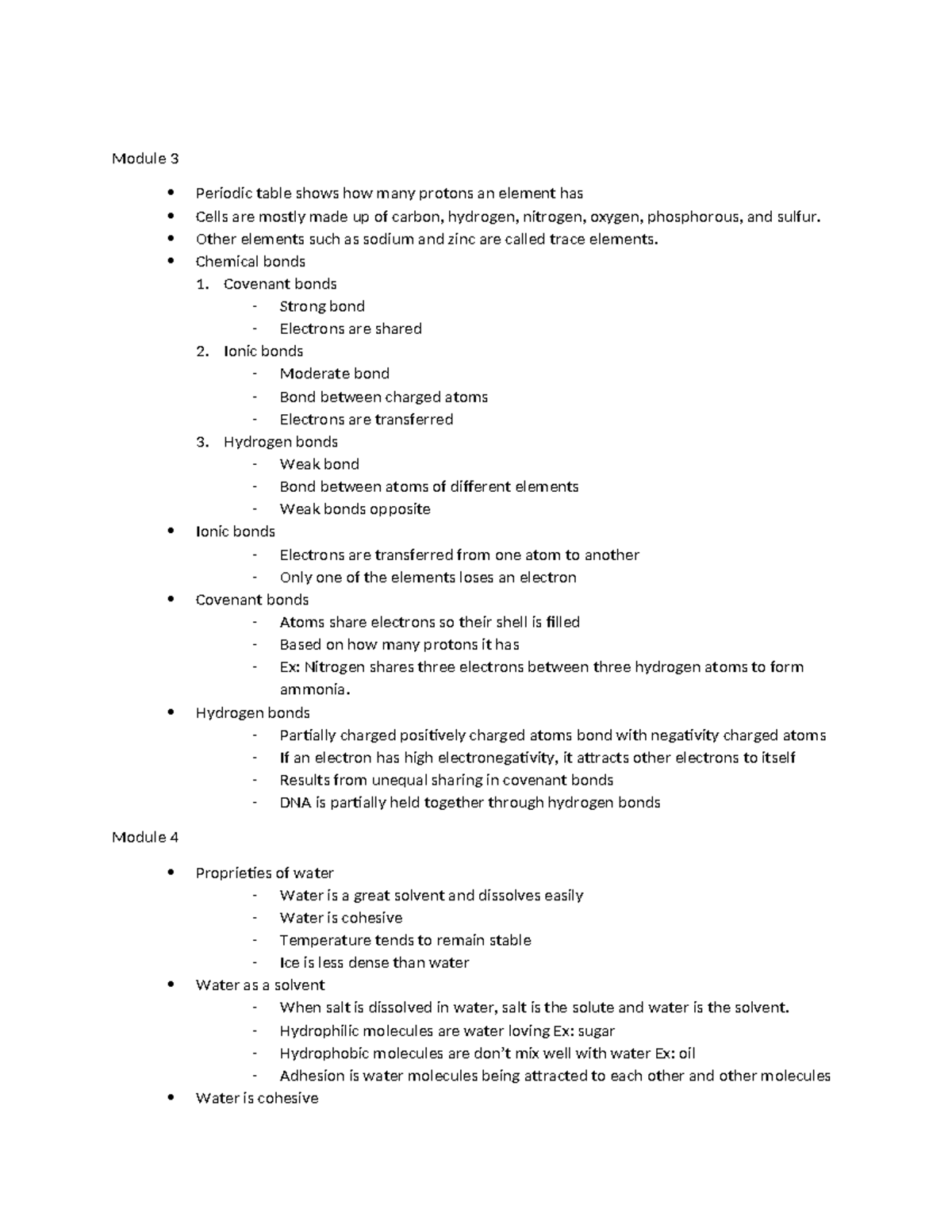 Biology notes - Module 3 Periodic table shows how many protons an ...