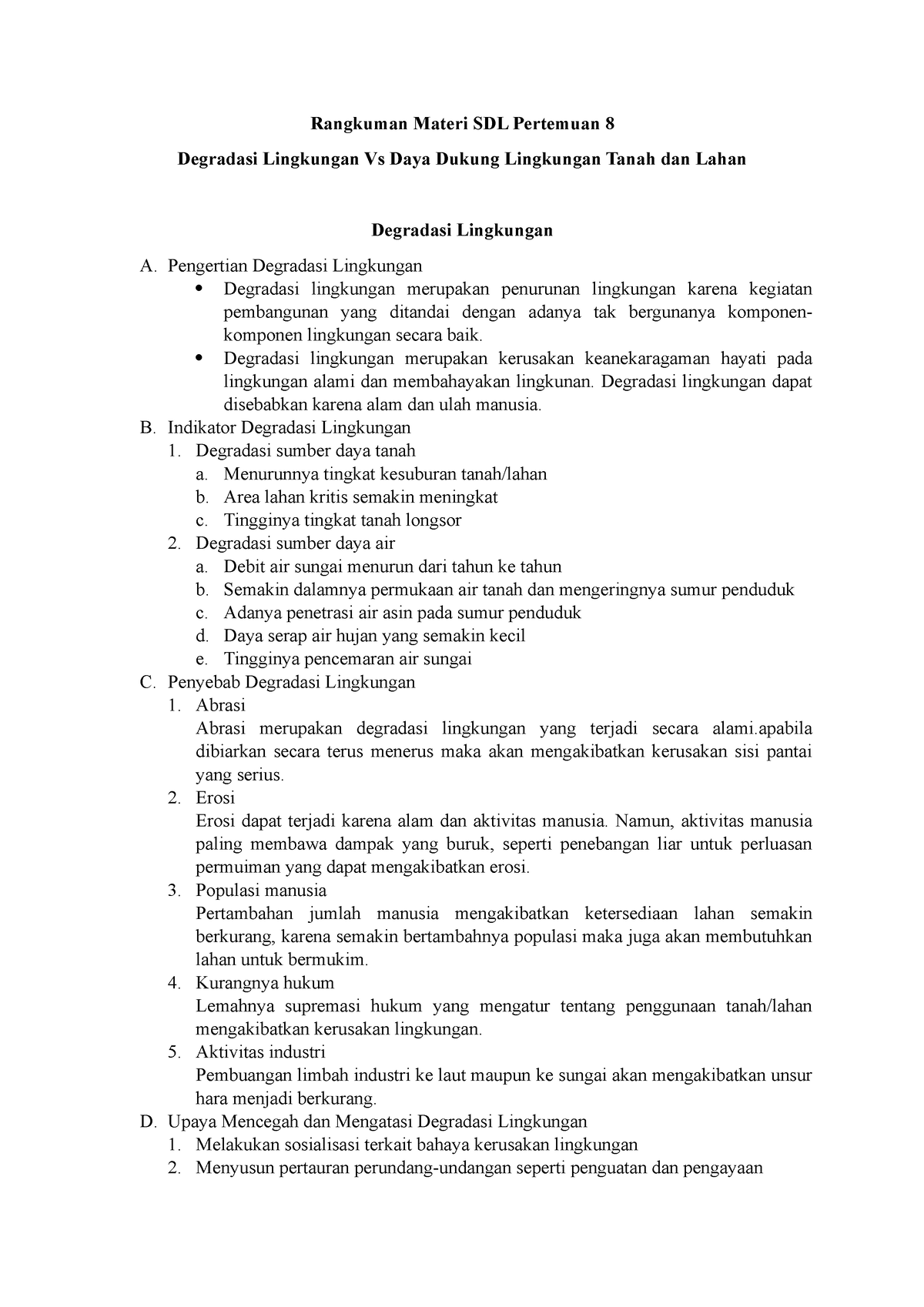 Degradasi Lingkungan Vs Daya Dukung Lingkungan Tanah Dan Lahan Pengertian Degradasi Lingkungan 6422