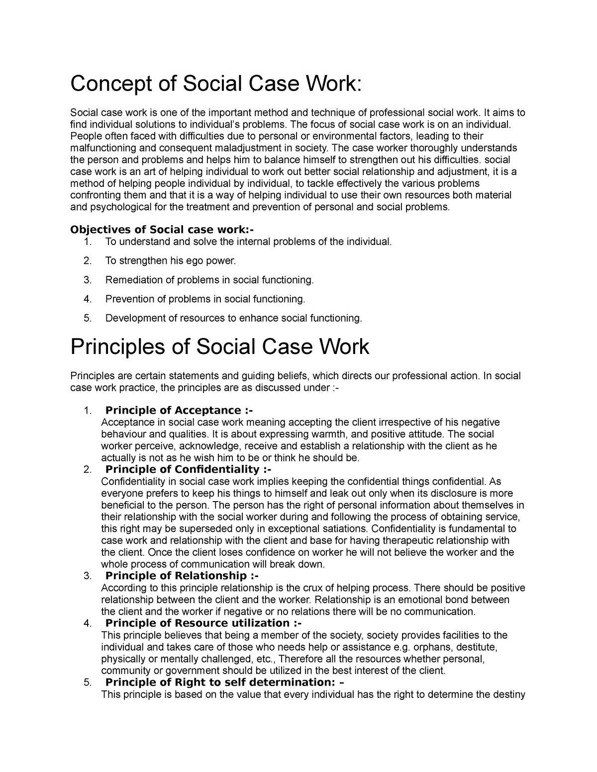 Concept Of Social Case Work Concept Of Social Case Work Social Case 