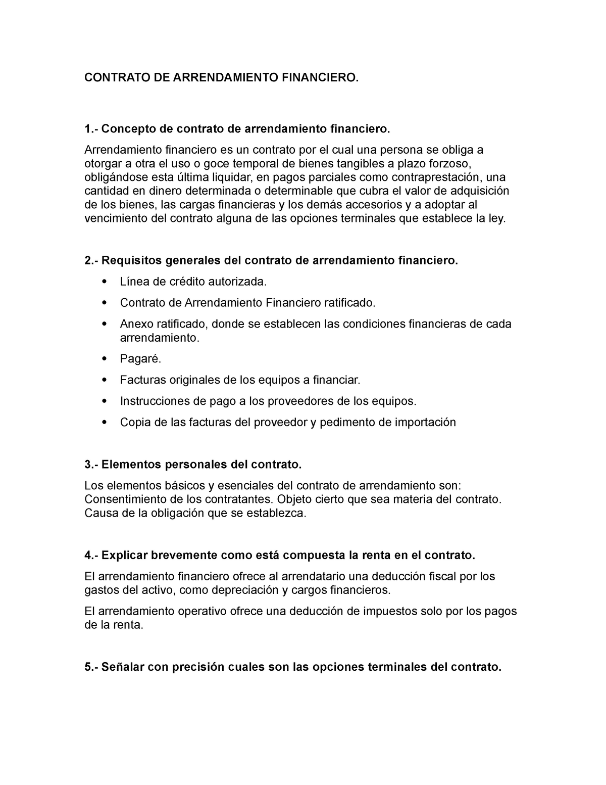 Contrato De Arrendamiento Financiero Bancario Contrato De Arrendamiento Financiero 1 7182