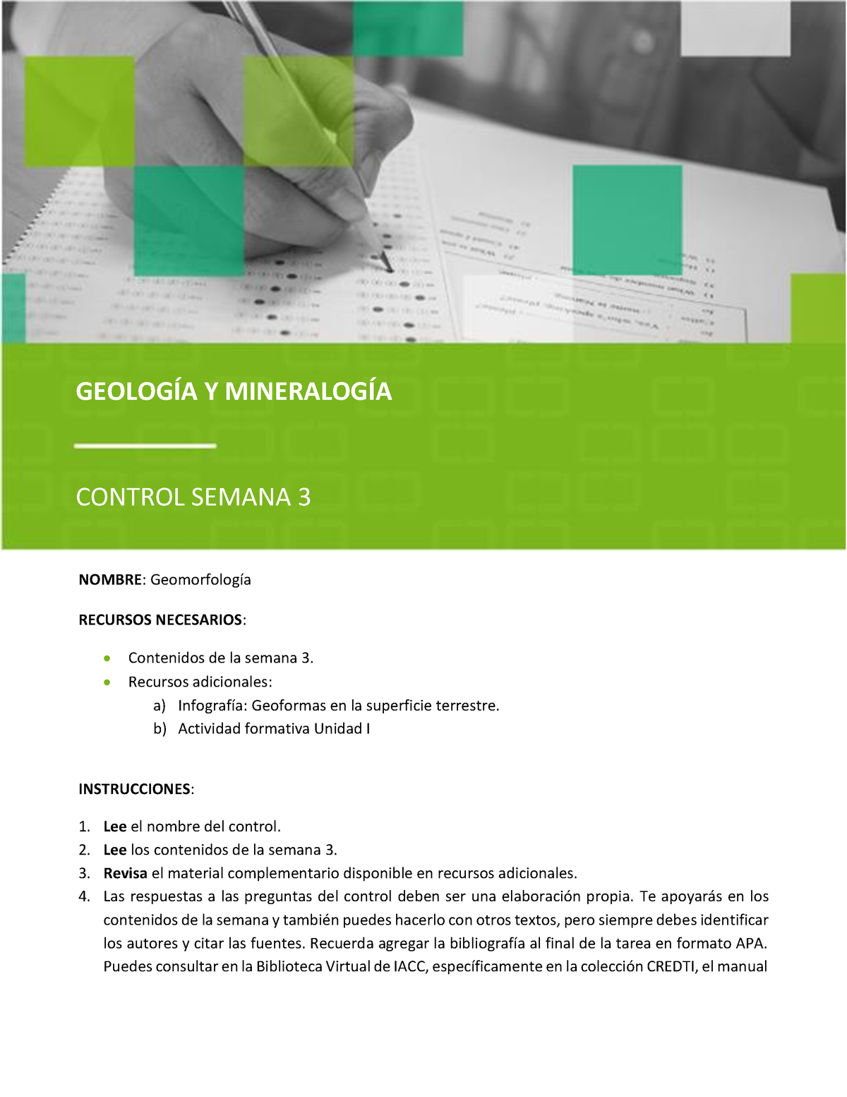 S3 Control Geologia Y Mineralogia - NOMBRE: GeomorfologÌa RECURSOS ...