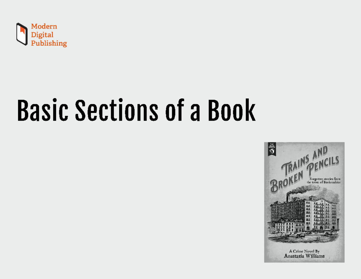 Basic Sections Book week 1 lecture Basic Sections of a Book Word Expression Basic Sections