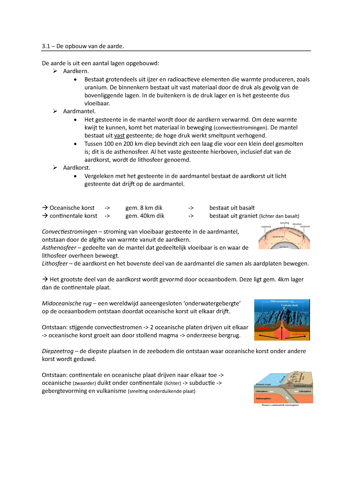 Aarde - Endogene En Exogene Processen (hf3) - 3 – De Opbouw Van De ...