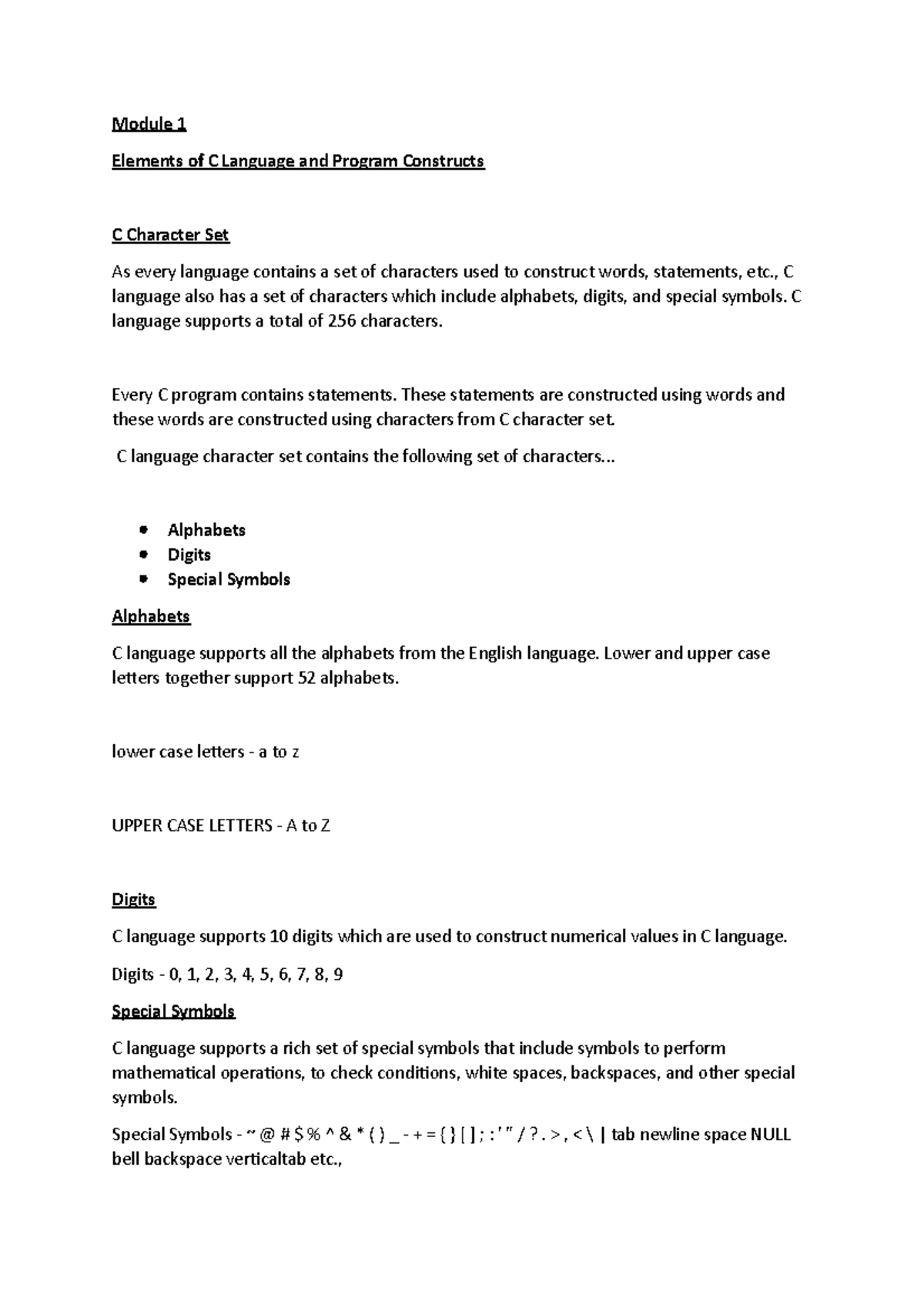 elements-of-c-language-and-program-constructs-module-1-elements-of-c