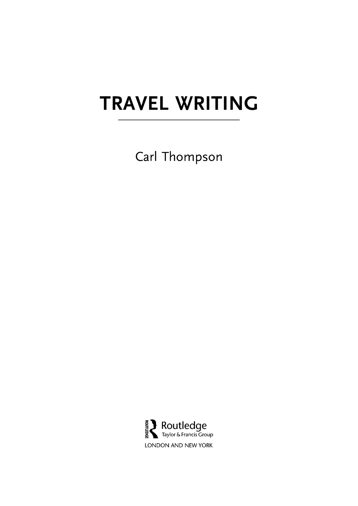 travel writing carl thompson