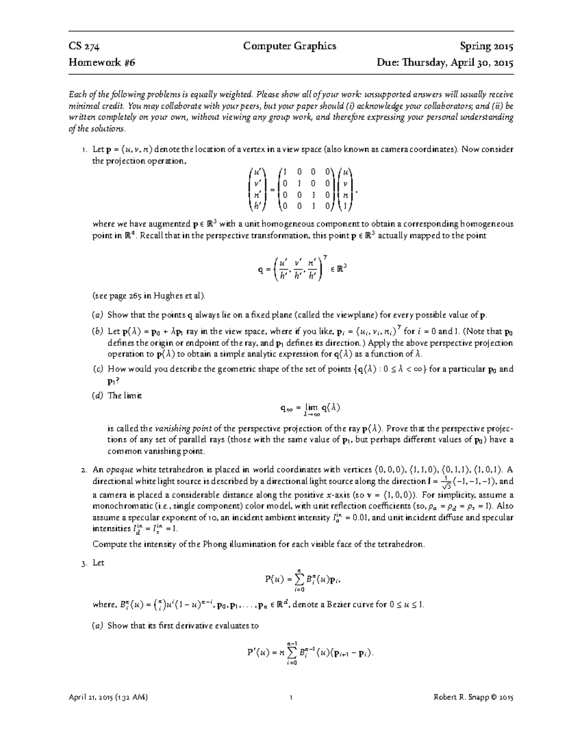 CS274 2014-2015 Homework 6 - CS óß¦ Computer Graphics Spring óþÕ ...