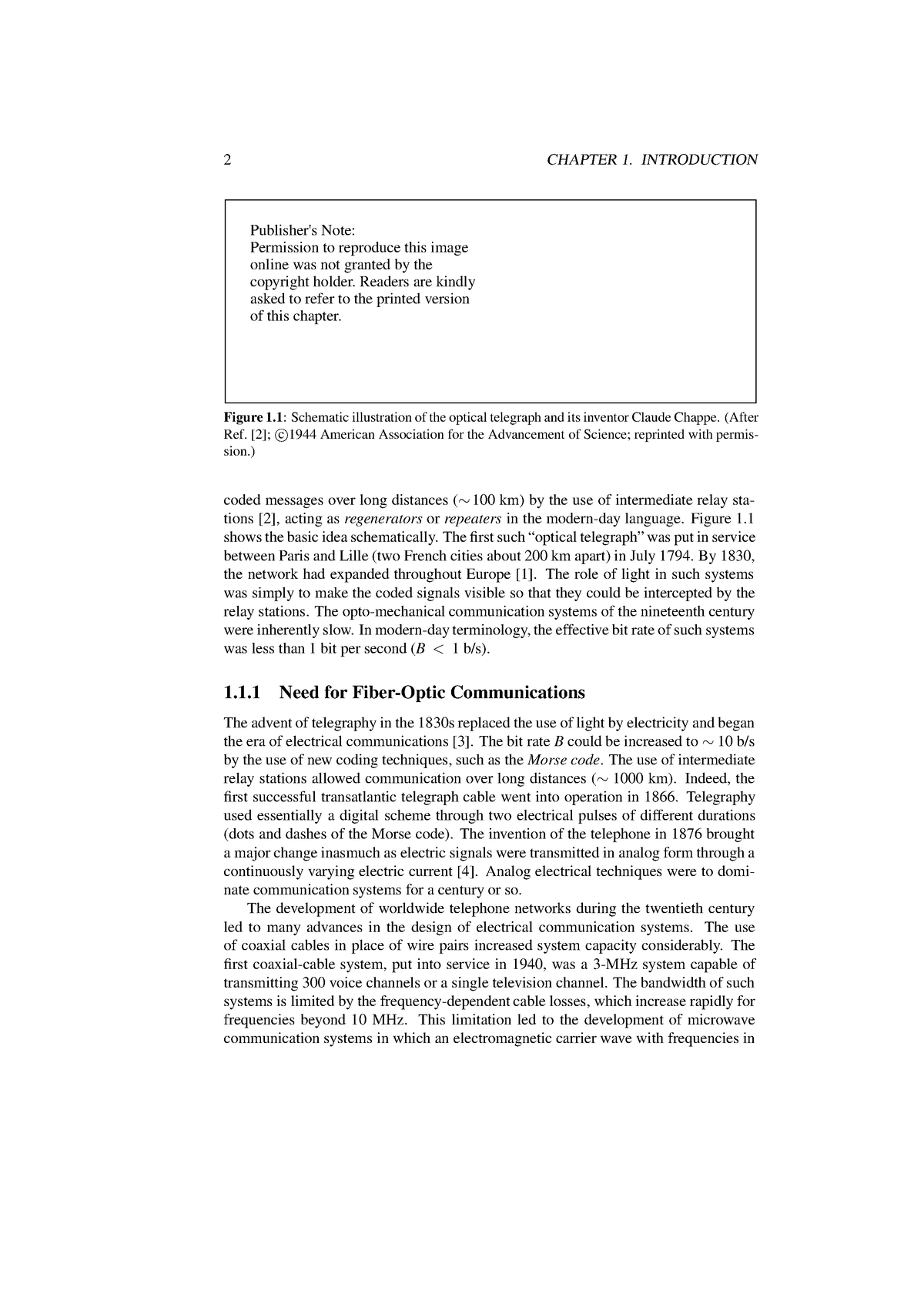 Fiber-Optic Communication Systems - 2 CHAPTER 1. INTRODUCTION Figure 1 ...