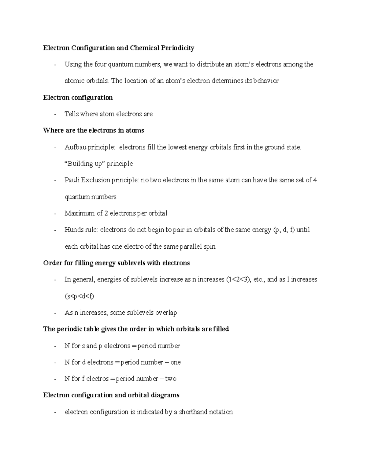 Chem 1035 chapter 8 - General introduction to Chemistry lecture notes ...