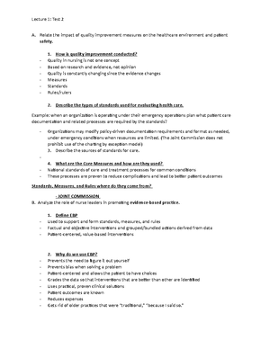 National Patient Safety Goals - NUR-219C-Z20 - TTC - Studocu