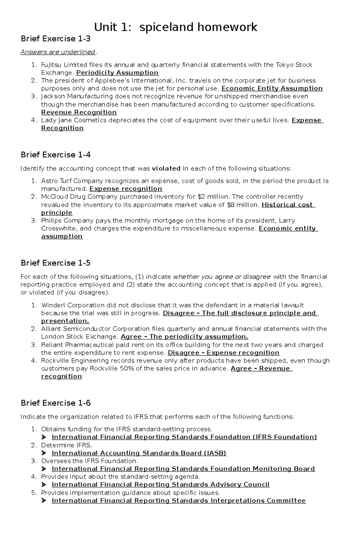 SpicelandCH12 Spiceland answer Brief Exercise 1 Answers are