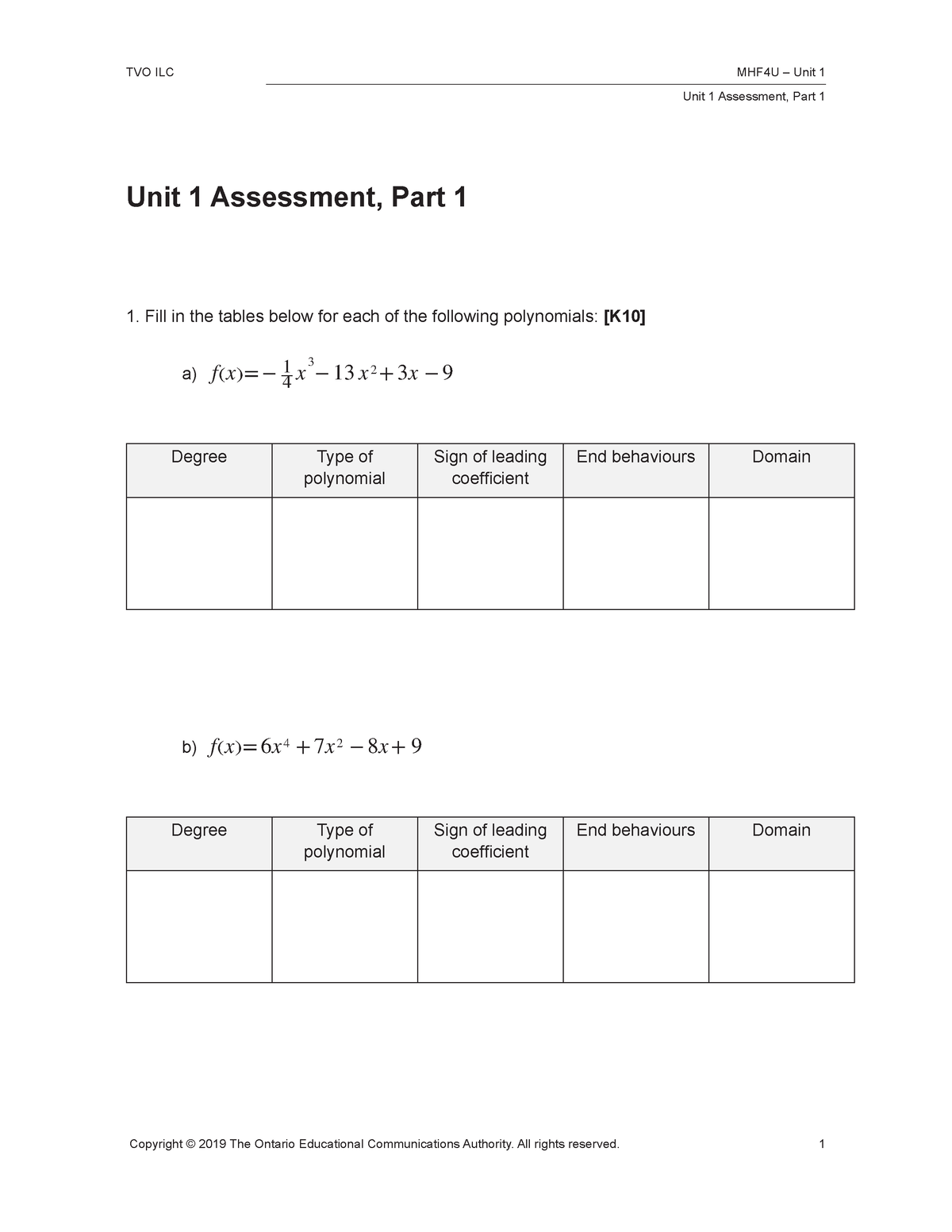 unit 1 assignment 1 m2