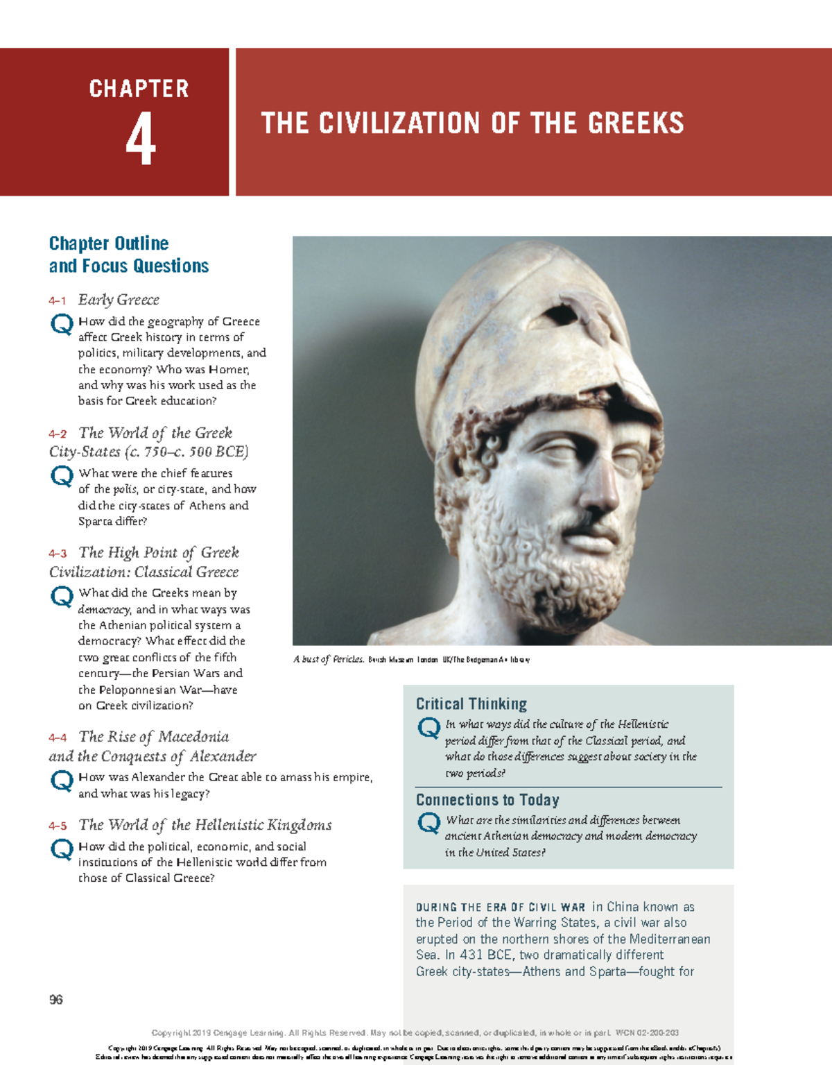 The Civilization of the Greeks - 96 ####### Chapter Outline ####### and ...