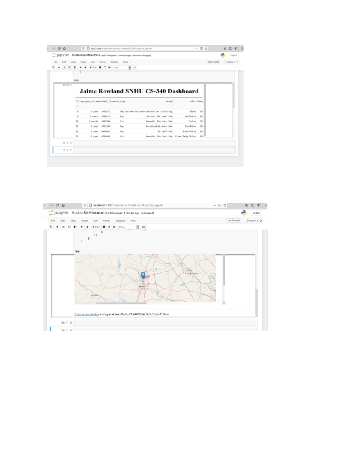 CS 340 61 Milestone Dashboard Data Visualizations CIS 1350 Studocu