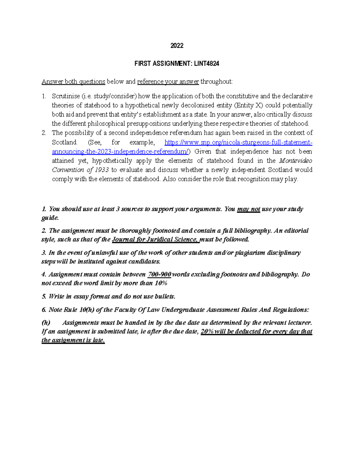 LINT4824 First Assignment 2022 - 2022 FIRST ASSIGNMENT: LINT482 4 ...