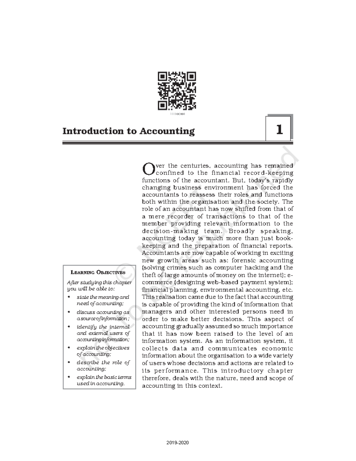 Acs chap 1 Basic accounting terms LEARNING OBJECTIVES After studying this chapter you will