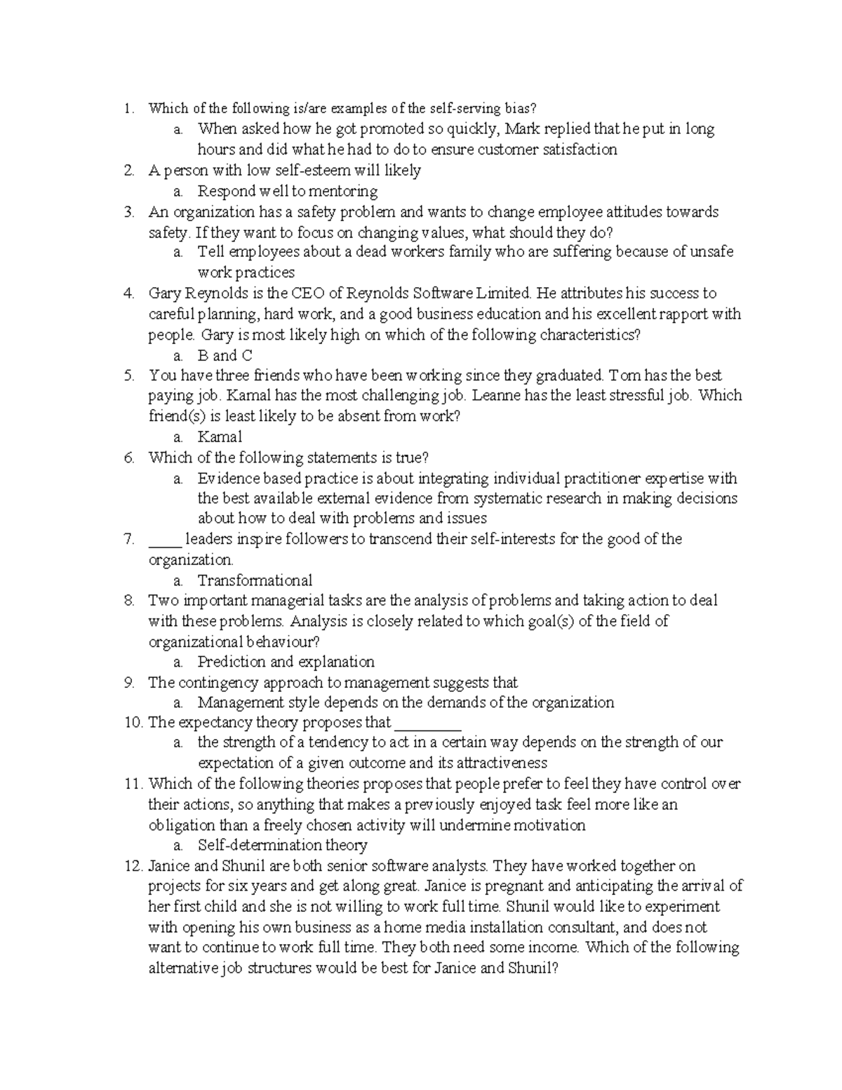 HROB Mhrob 2090 key terms to help with midtermidterm F20 - Which of the ...