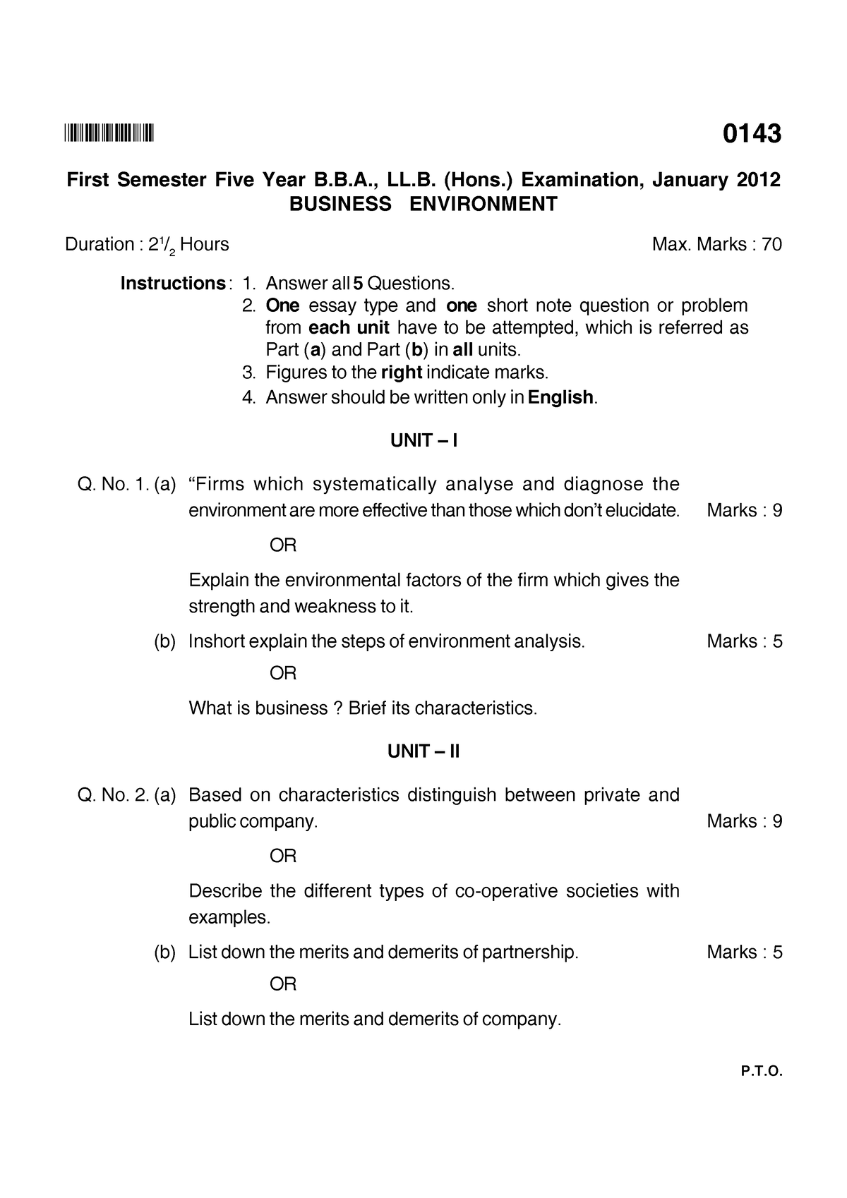 18 0143 - Notes - BHIRQB 0143 First Semester Five Year B.B., LL. (Hons ...