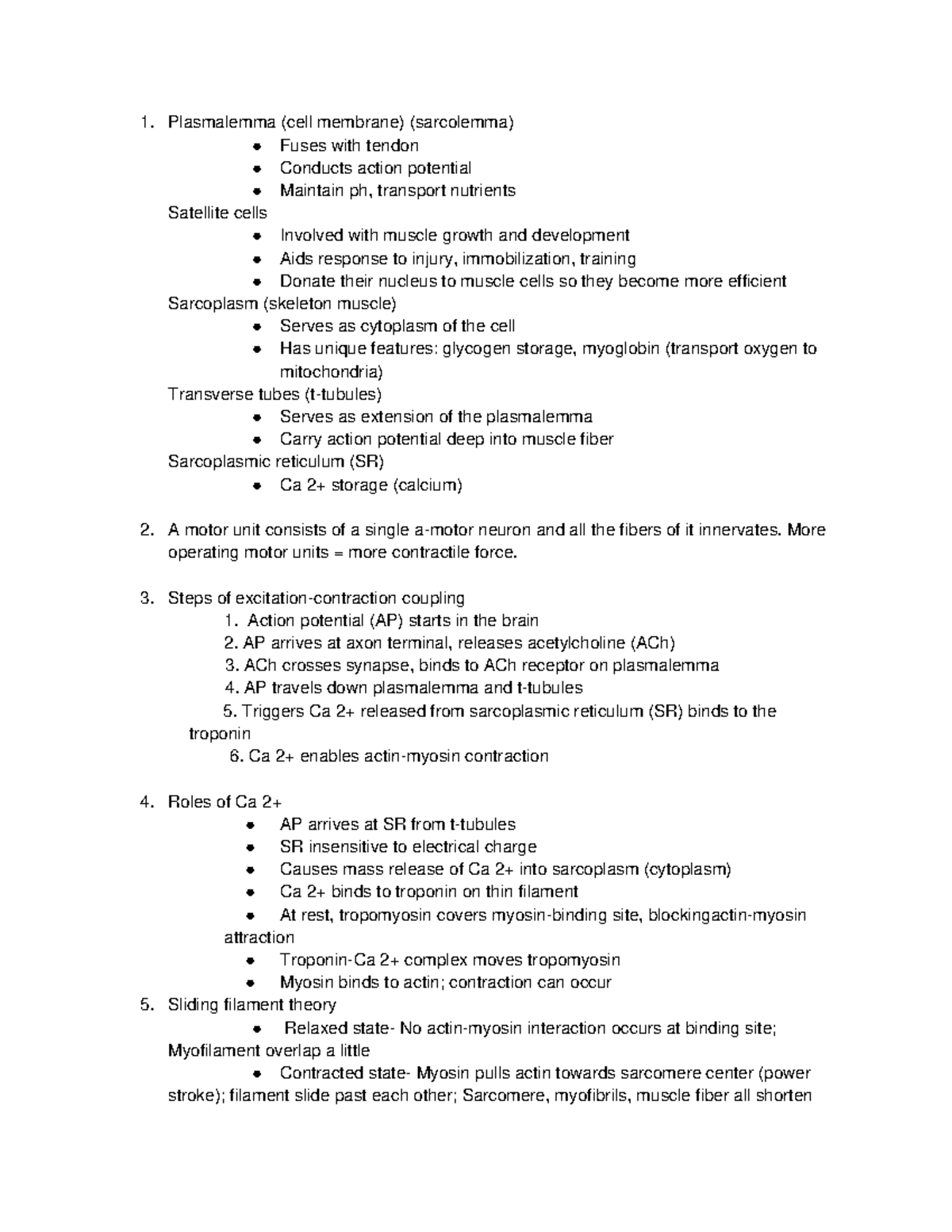 Ch. 1 textbook questions - Plasmalemma (cell membrane) (sarcolemma ...