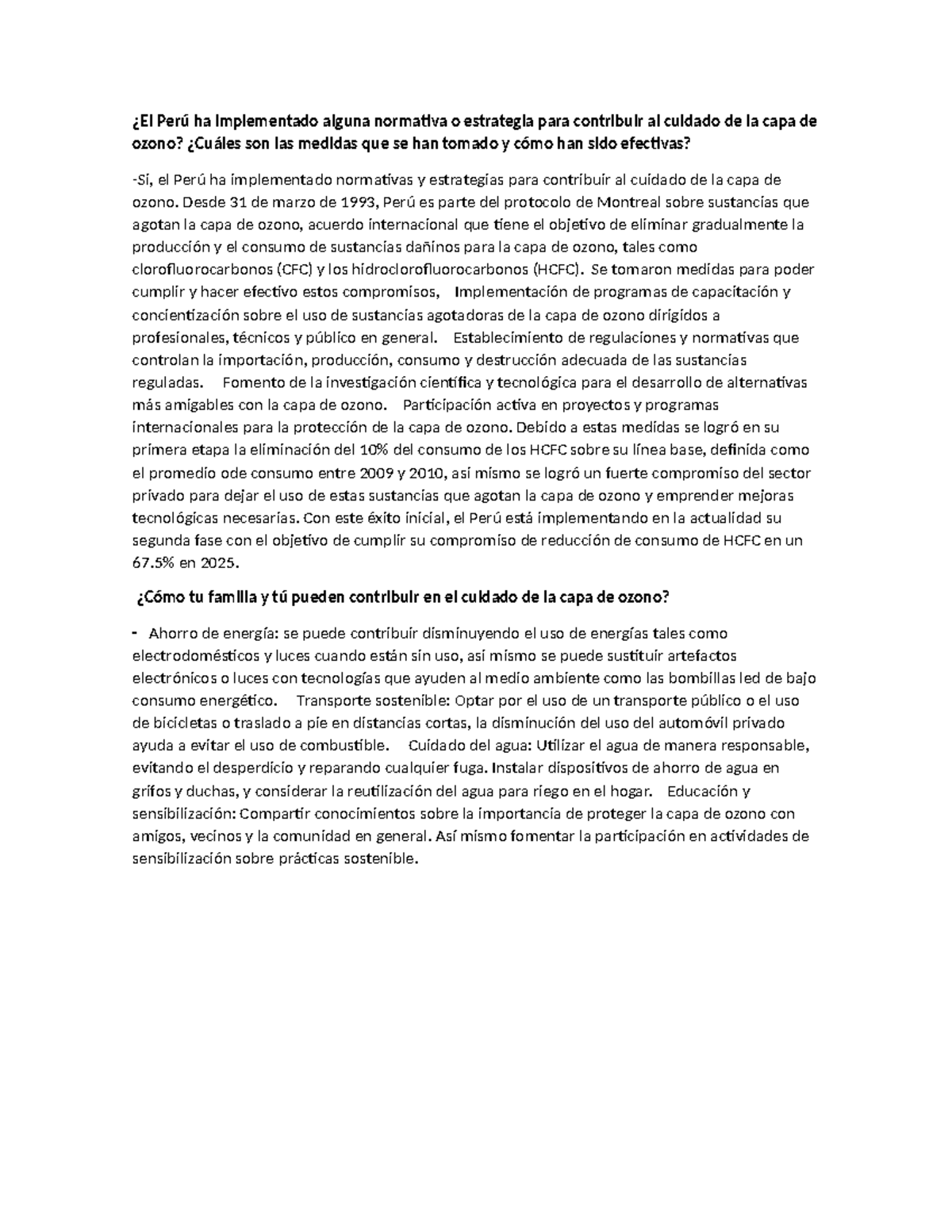 Aracely Sanchez - ¿El Perú ha implementado alguna normativa o ...