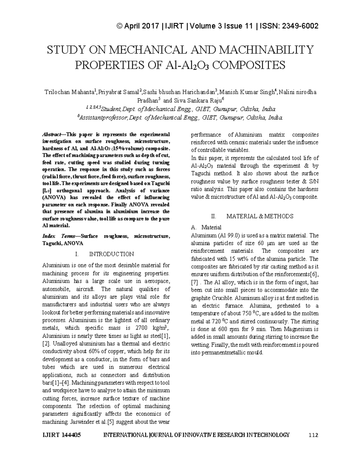 Ijirt 144405 Paper STUDY ON MECHANICAL AND MACHINABILITY PROPERTIES