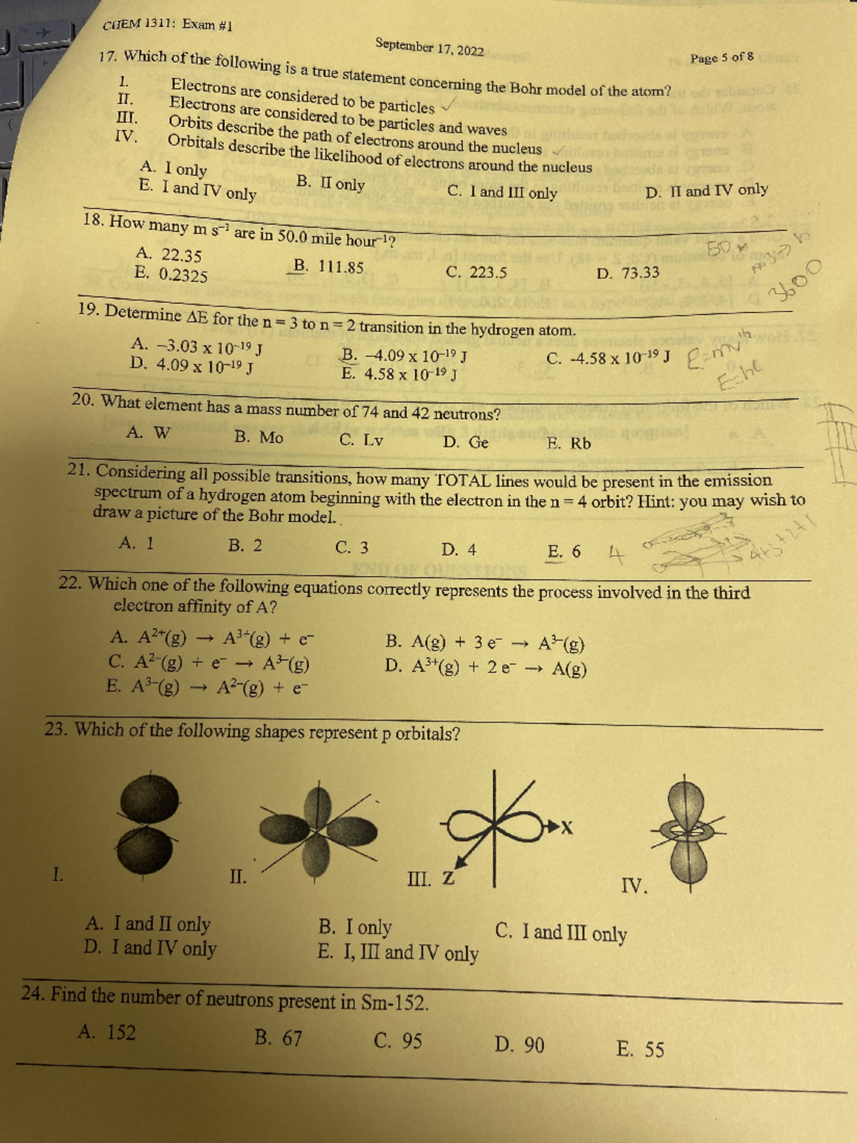 IMG 0694 GEN CHEM 1 Past questions - CHEM 1311 - Studocu