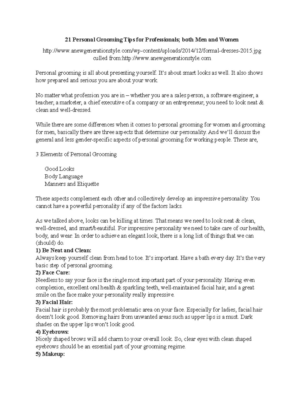 21 Personal Grooming Tips for Professionals jpg culled from