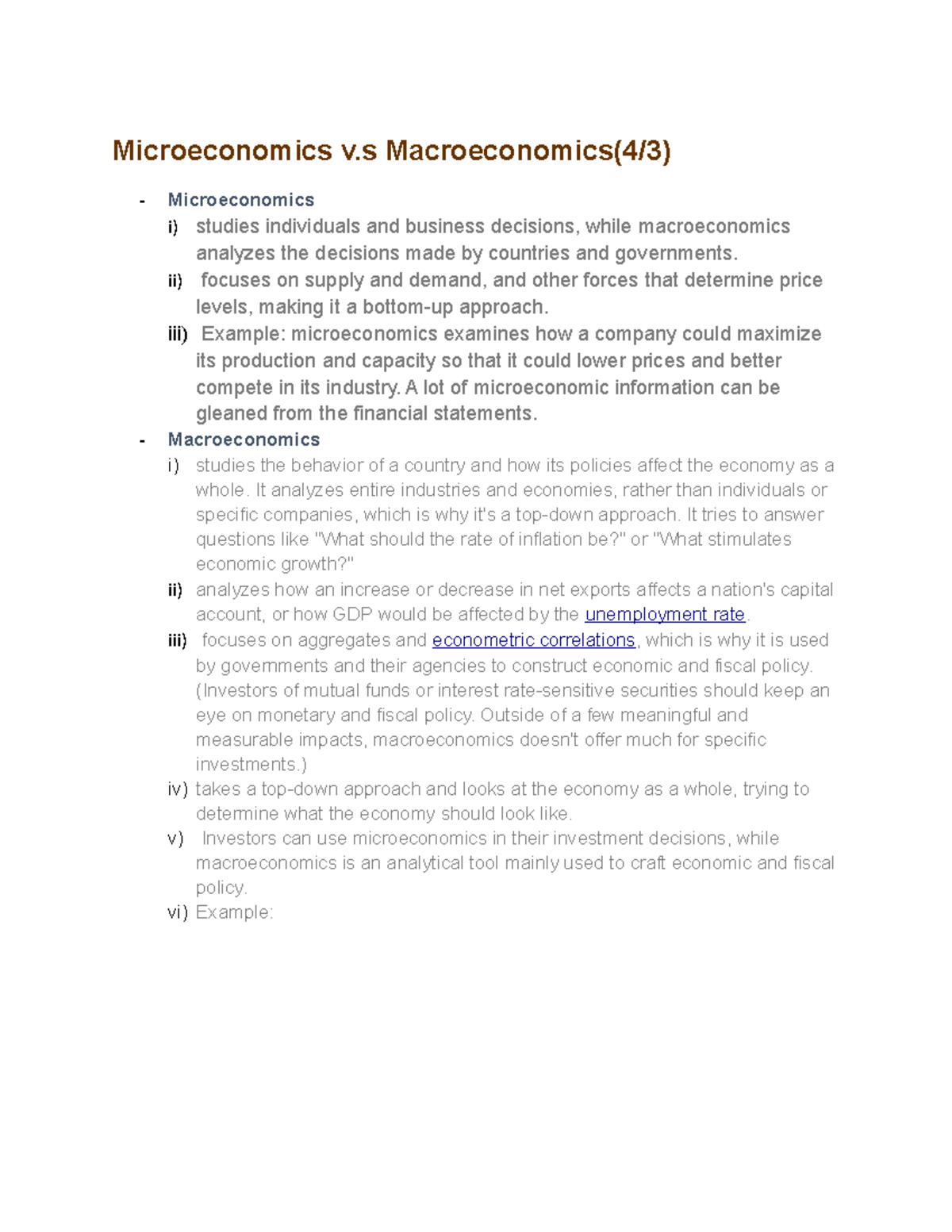 Econ 101 INTRO-01 - Microeconomics V Macroeconomics(4/3 ...