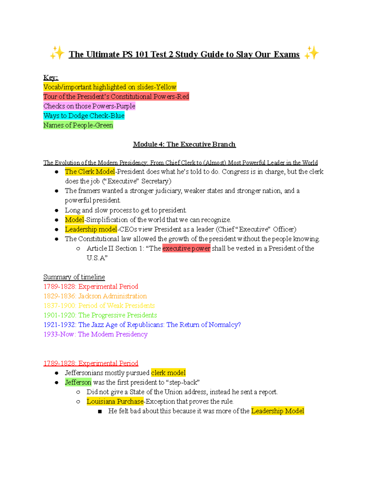 PS 101 Test 2 - Study guide - The Ultimate PS 101 Test 2 Study Guide to ...