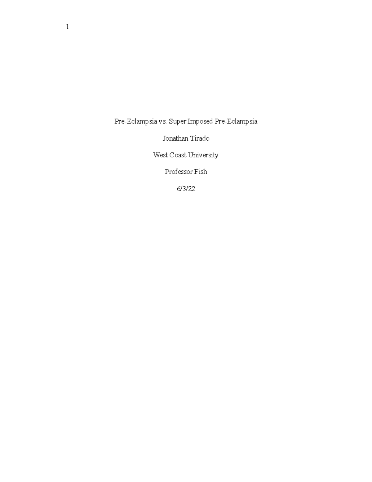 The difference between Chronic Hypertension copy PreEclampsia vs