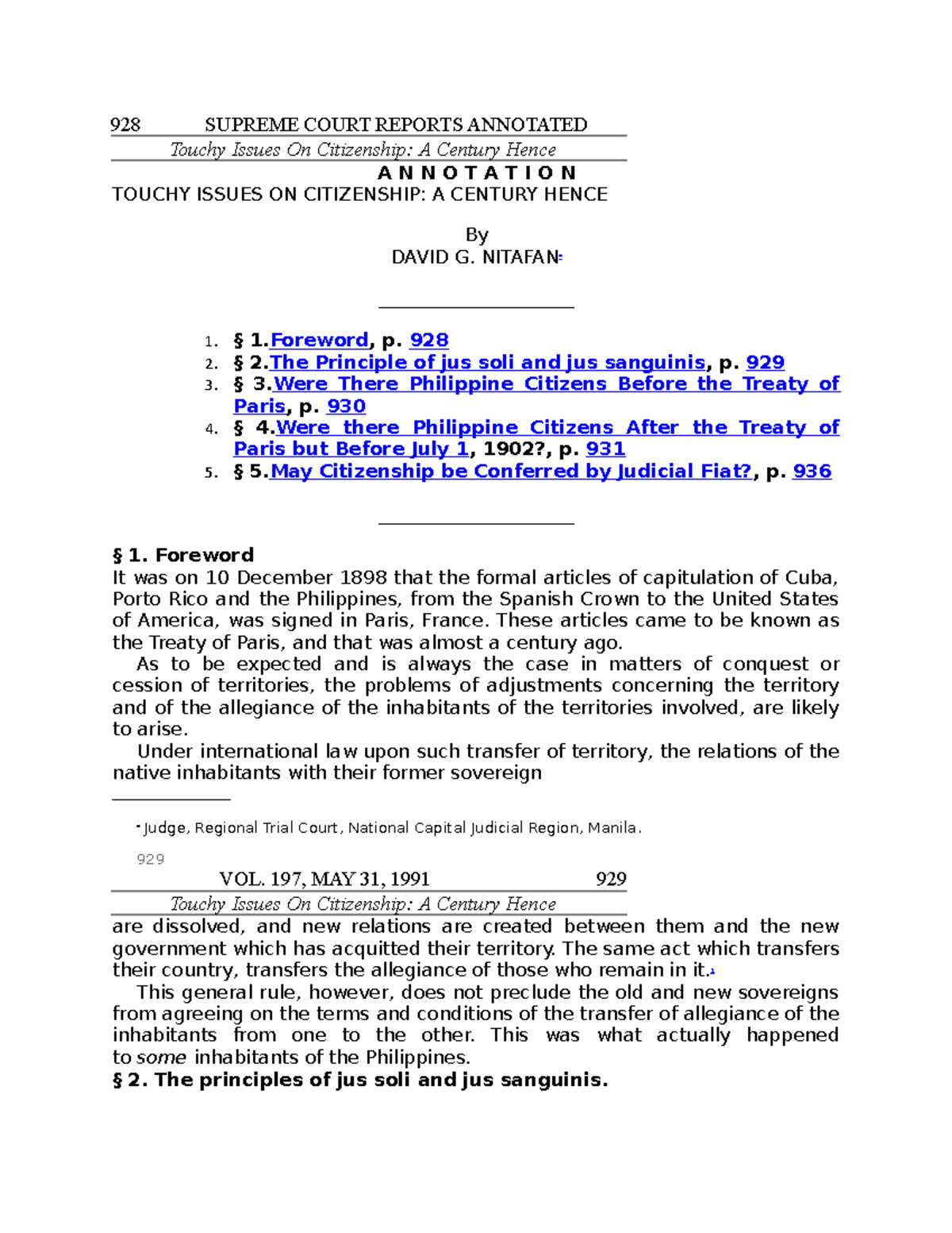 197-SCRA-928 - consti case - 928 SUPREME COURT REPORTS ANNOTATED Touchy ...