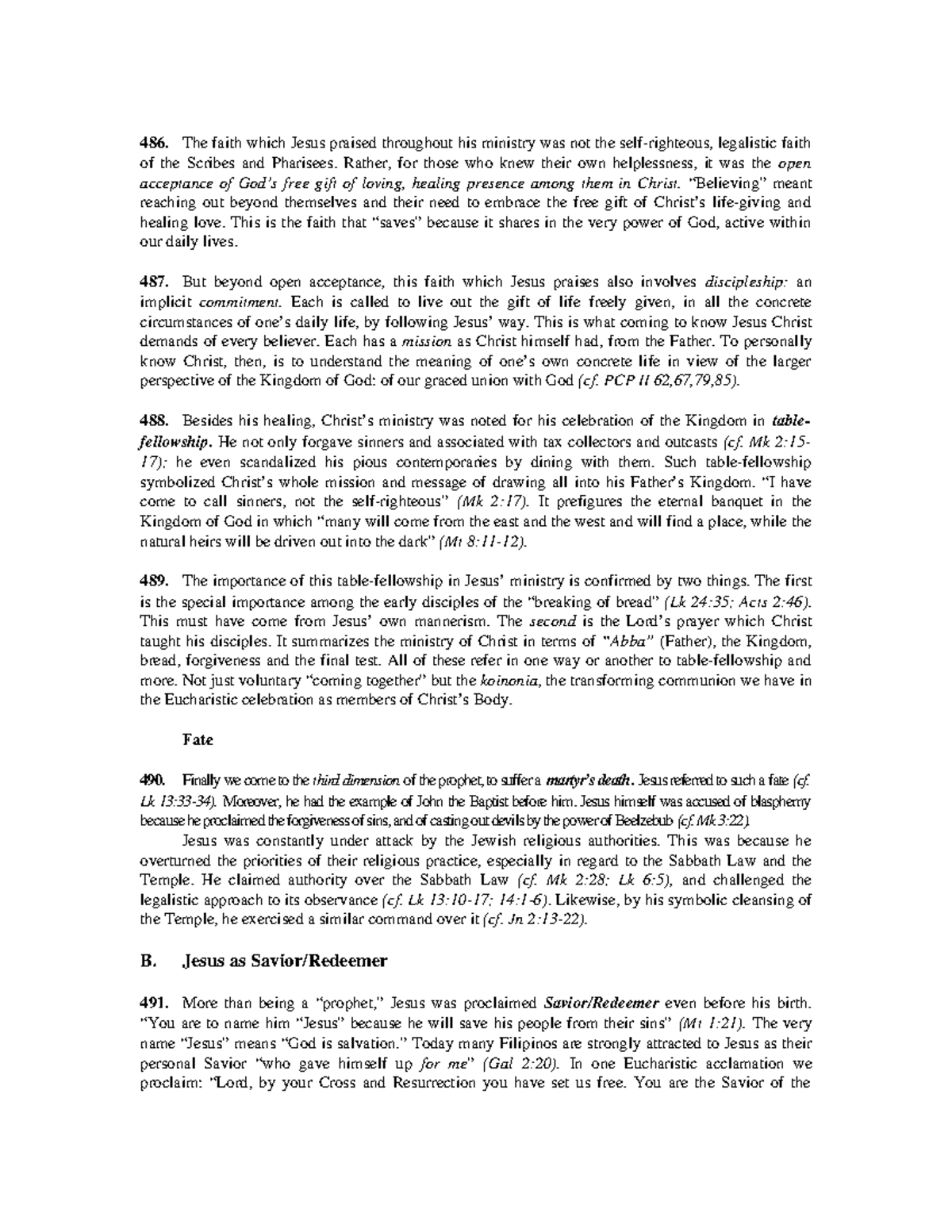 Catechism For Filipino Catholics 47 The Faith Which Jesus Praised