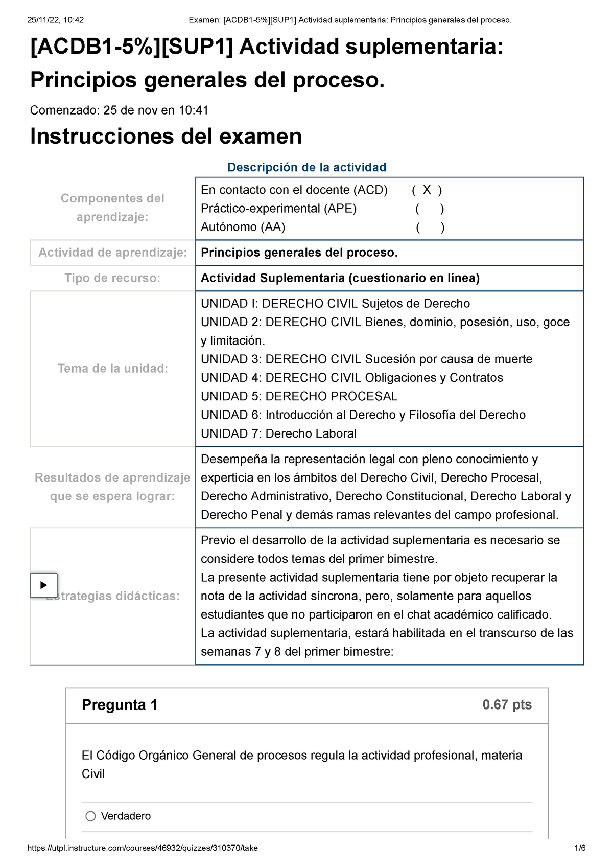 Examen Acdb Sup Actividad Suplementaria Principios Generales