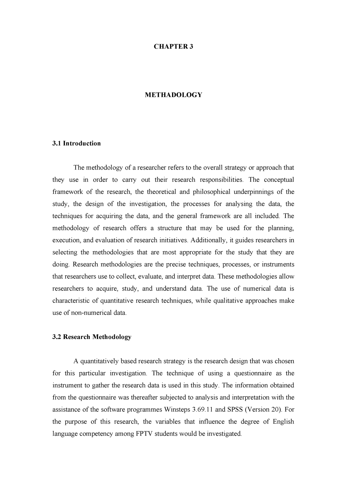 Chapter 3 ETP - vvsv - CHAPTER 3 METHADOLOGY 3 Introduction The ...