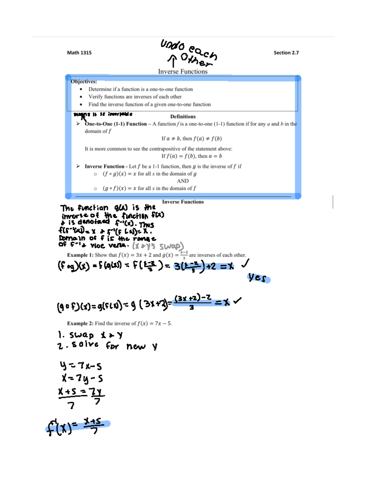 2.7 college algebra practice problems - undo each 7 Other meaps it is ...