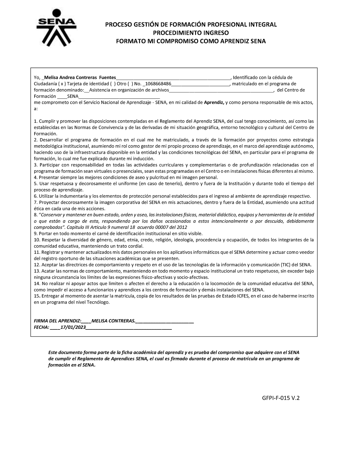 GFPI-F-015 Formato Compromiso Del Aprendiz V2 (1).docx - PROCESO ...