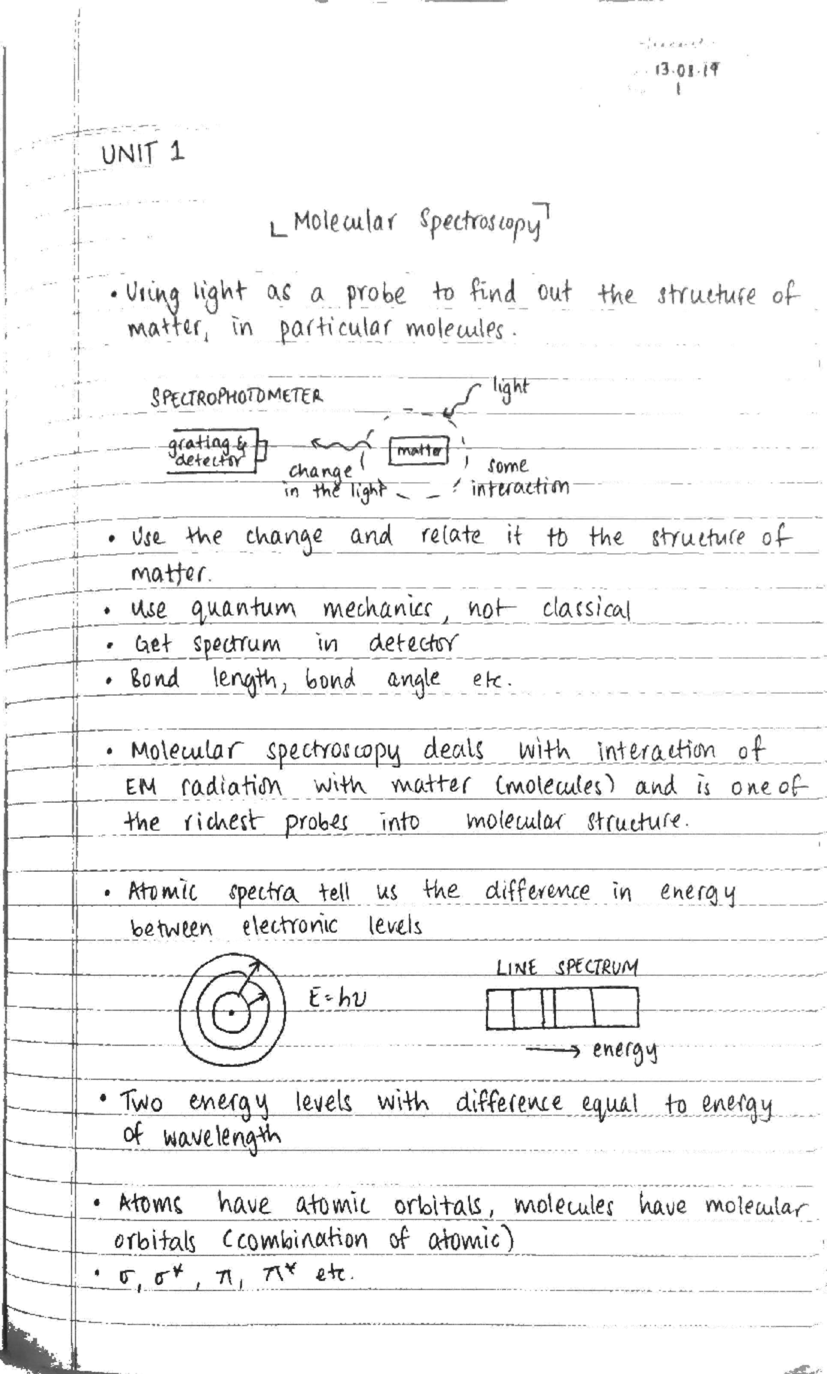 01 Molecular Spectroscopy Vibha engineering chemistry Studocu