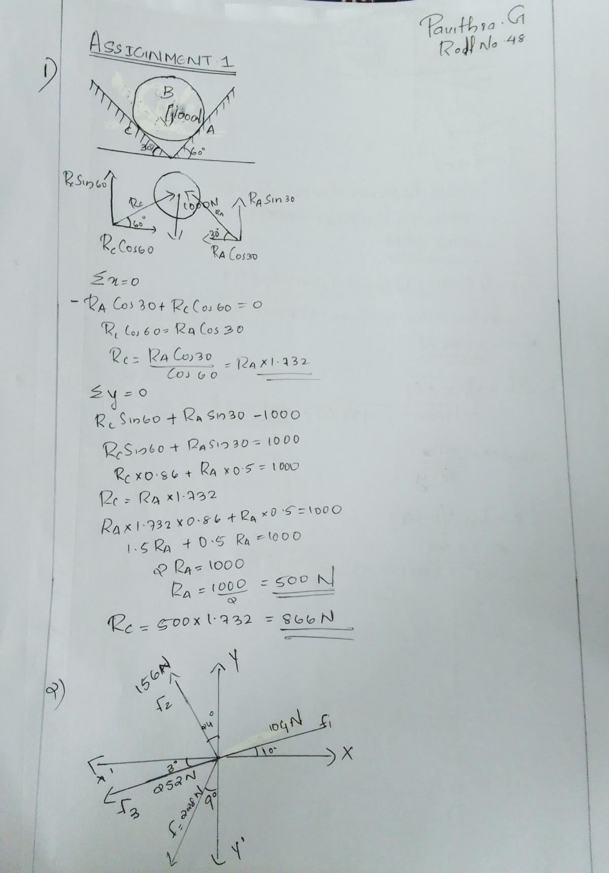 Mech Assignment 48 - Engineering Mechanics - Studocu